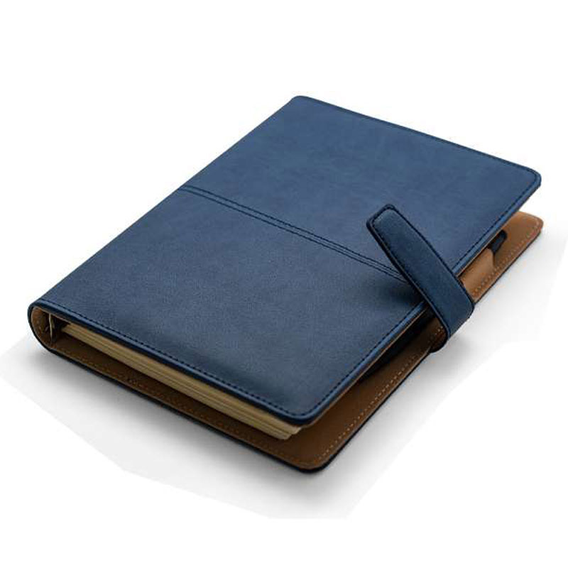 A5 Suede Organizer with Daily Dated Inserts and Magnetic Closure - Blue CG0101