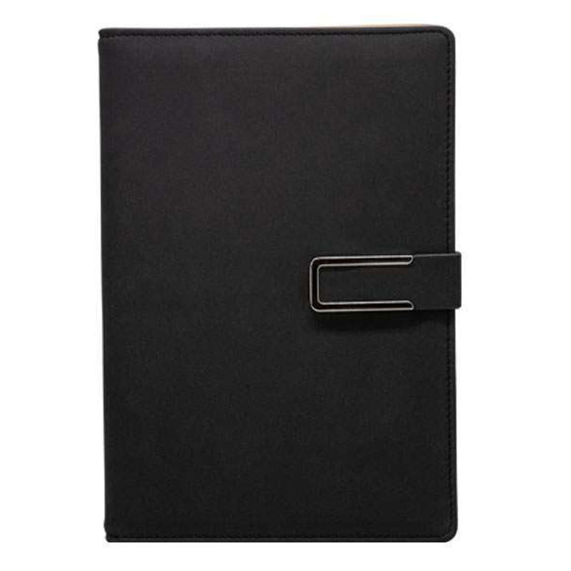 A5 Deluxe Suede Diary with Magnetic Flap Closure - Black CG0104