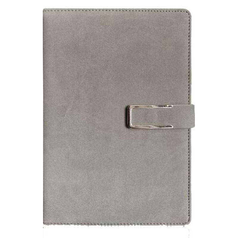 A5 Deluxe Suede Diary with Magnetic Flap Closure - Grey CG0106