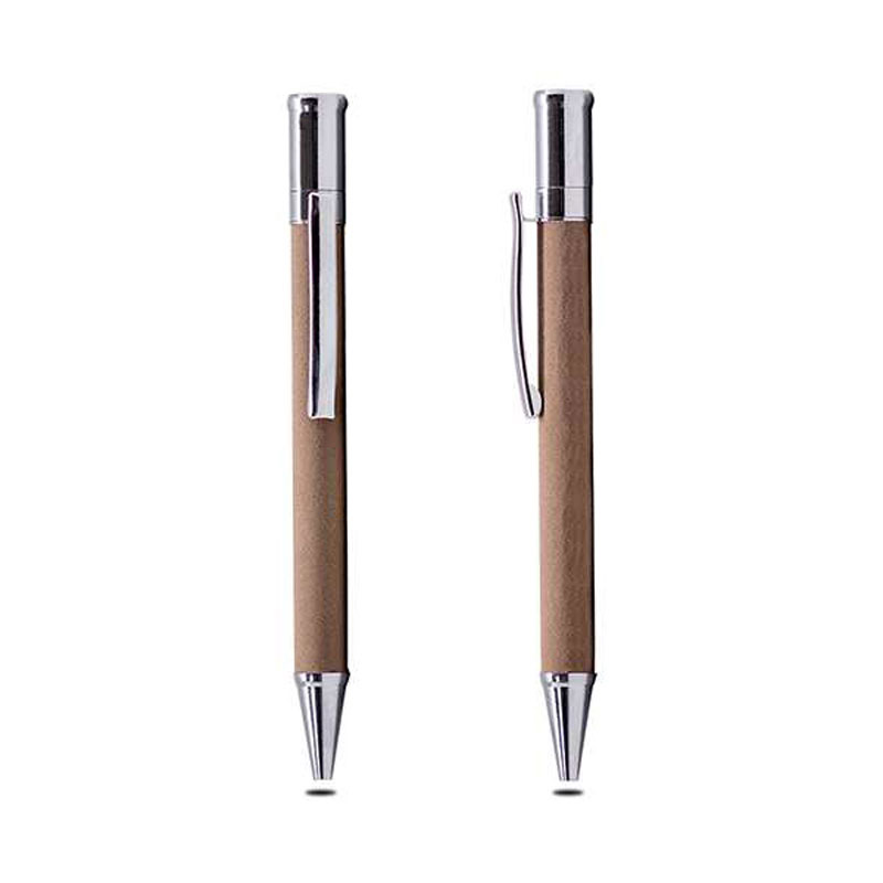 Mocha Ballpoint Pen with Silver Trimmings CG0111