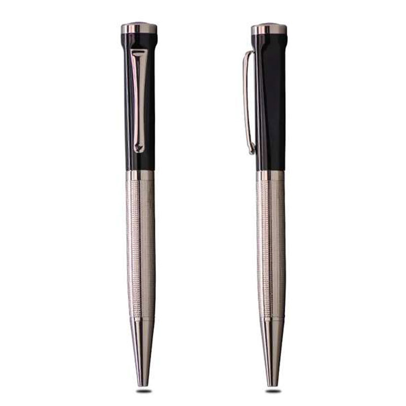 Etched Silver Twist-Action Ballpoint Pen CG0119