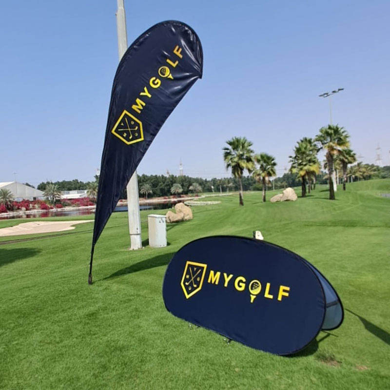 Teardrop Flag And Foldable Display Tent For My Golf