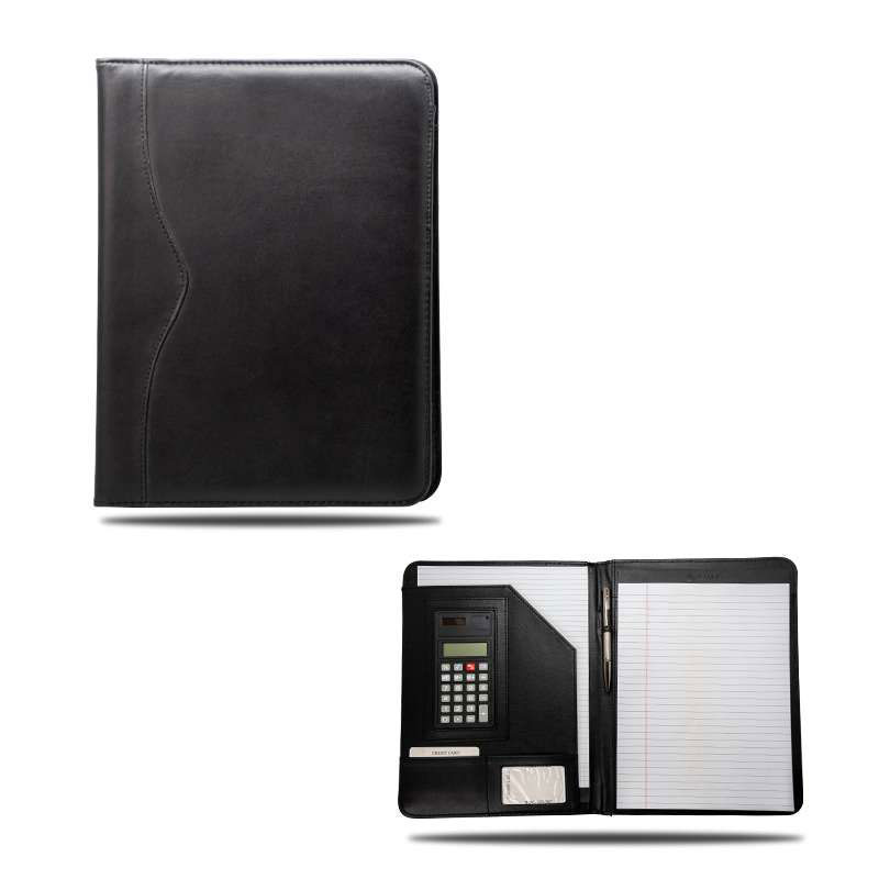 A4 Leatherette Notepad Folder with Calculator CG0142