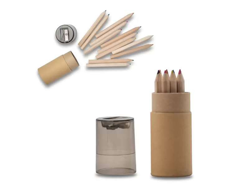 Eco-Friendly Mini Color Pencil Set in Cylinder Box CG0145