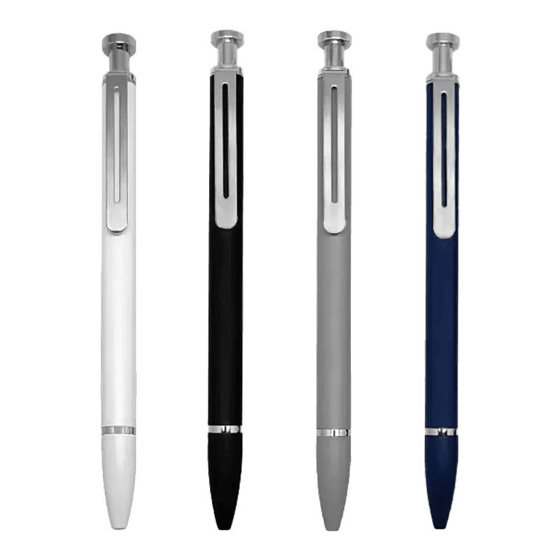 Push-Action Ballpoint Pen with Silver Accents  CG0016