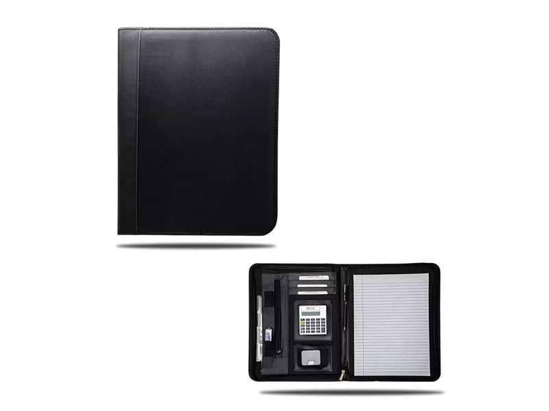 A4 Leatherette Zippered Portfolio with Organiser Features CG0167