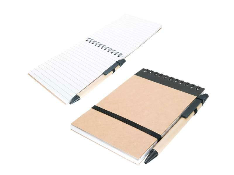 Eco-Friendly A6 Notepad with Pen - Black CG0175