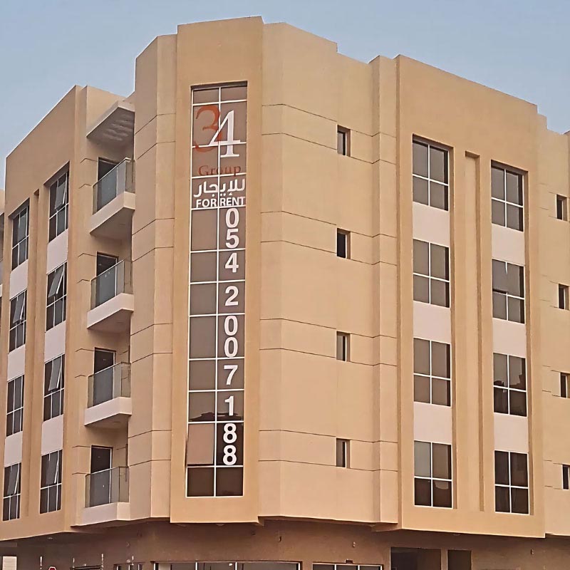 Precision Cut UV Laminated Outdoor Glass Sticker For 34 Group