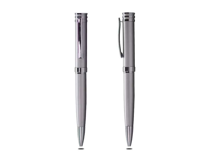 Silver Body Ballpoint Pen with Metal Trimmings CG0186