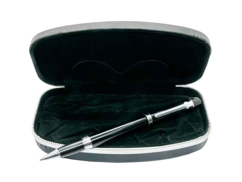 Black Ballpoint Pen with Silver Trimmings CG0189