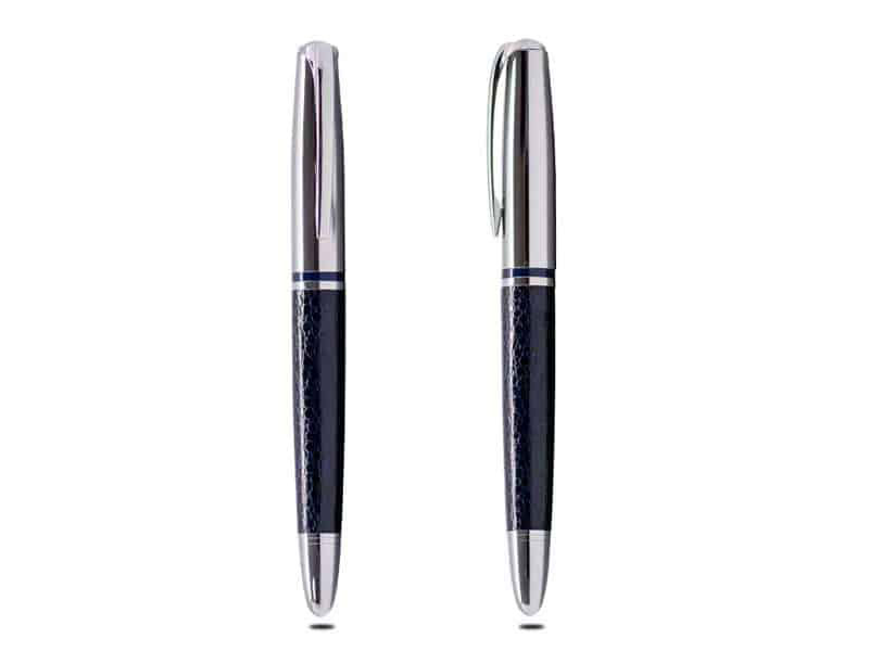 Black Leather Rollerball Pen CG0195