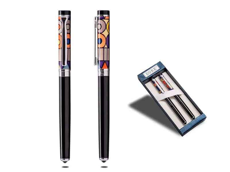 Colorful Fountain and Roller Pen Set with Aztec Design CG0198