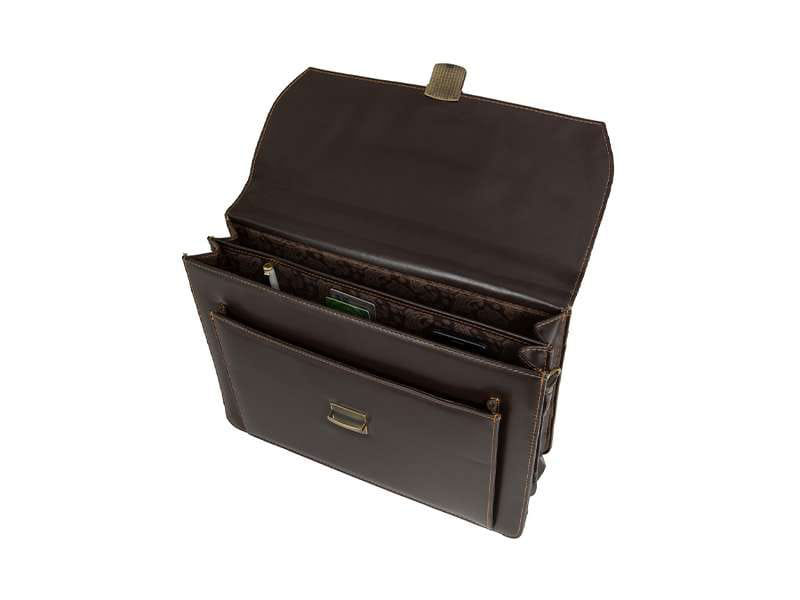 Coffee-Colored Handle Bag with Shoulder Strap CG0201