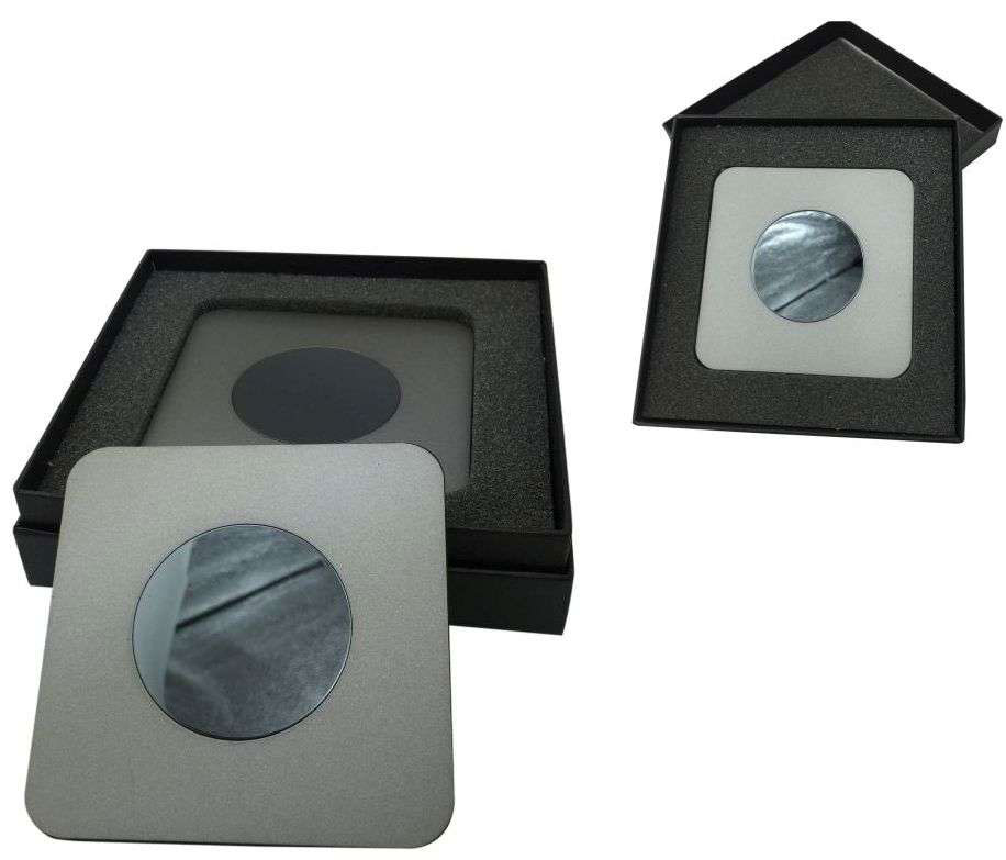 Set of 4 Square Metal Coasters CG0210