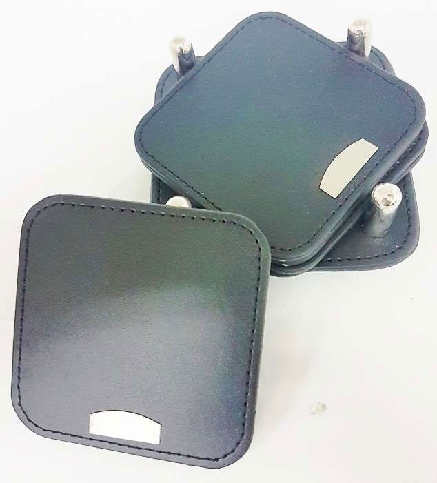 Leatherette Coaster Set with Stand CG0212