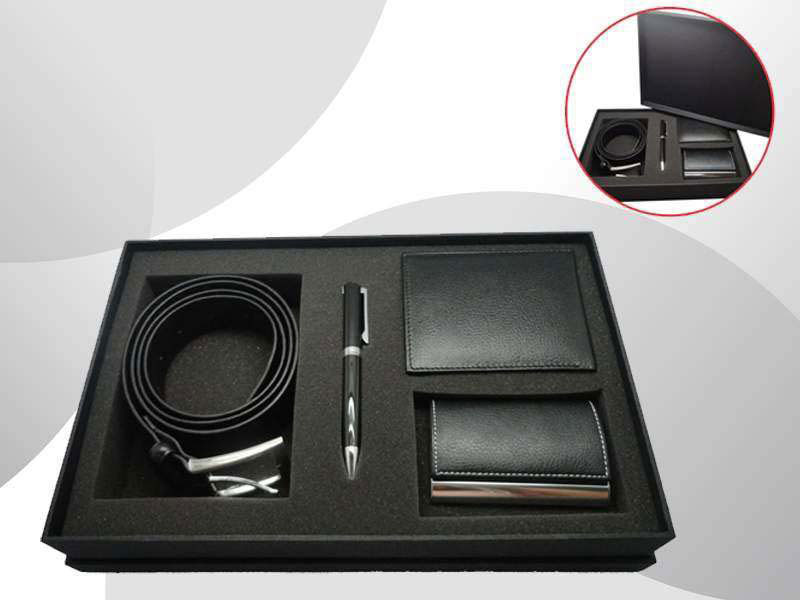 Wallet, Card Case, Pen & Belt - Men's Gift Set CG0246