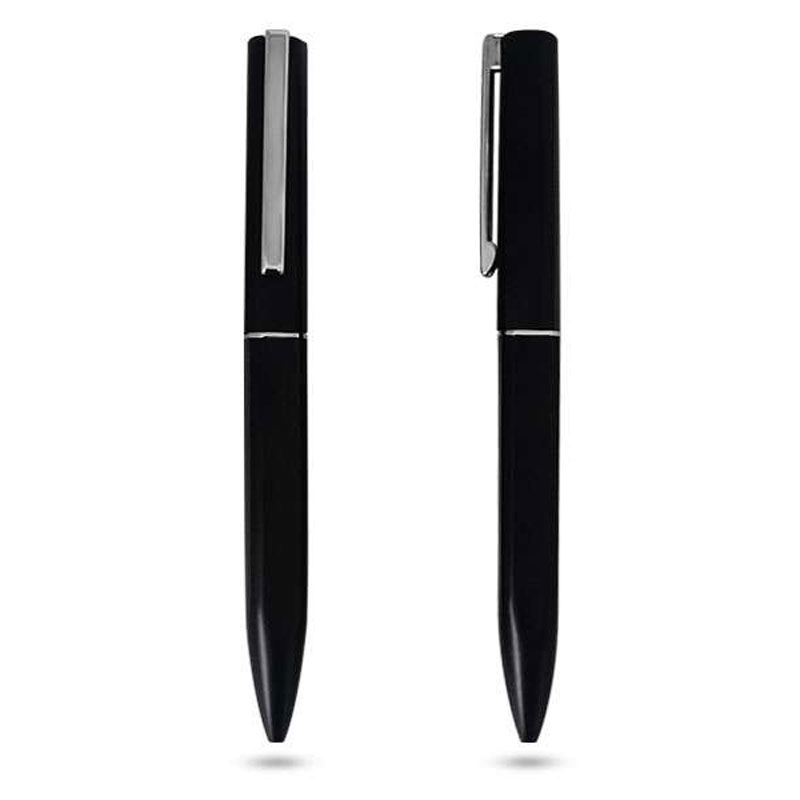 Square-Shaped Black Steel Ballpoint Pen CG0025