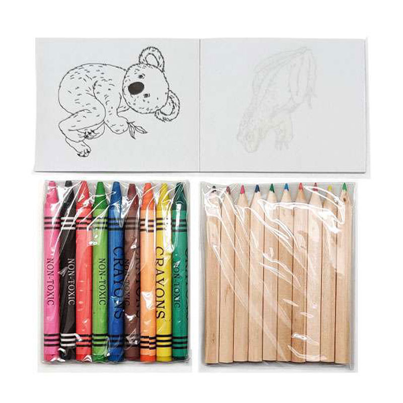 Colored Pencil & Crayon Set with Coloring Sheets CG0031