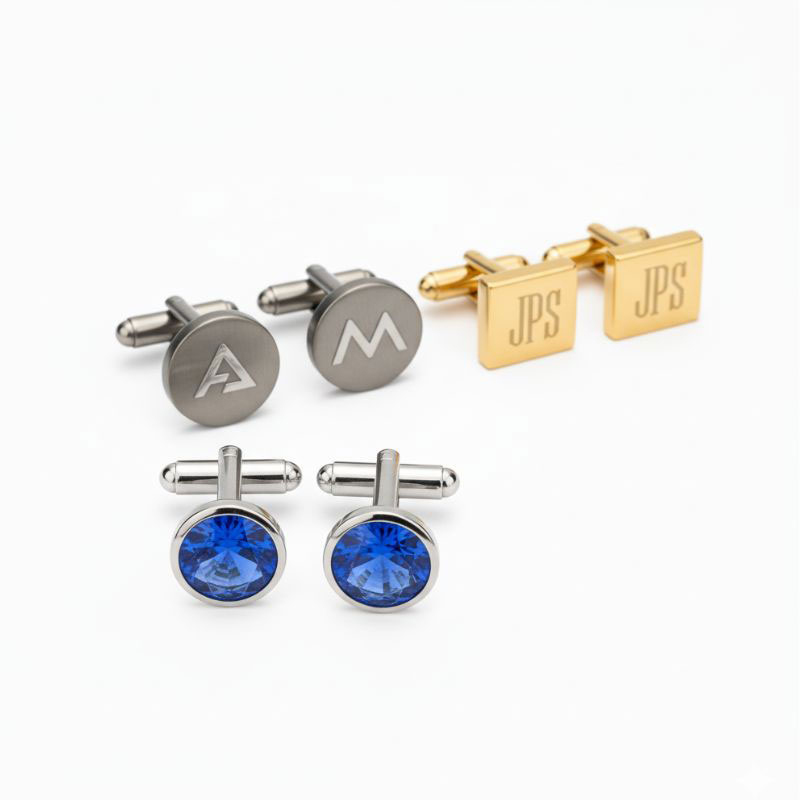 Custom Metal Cufflinks for Corporate Events, Gifts & Personalized Branding CG0357