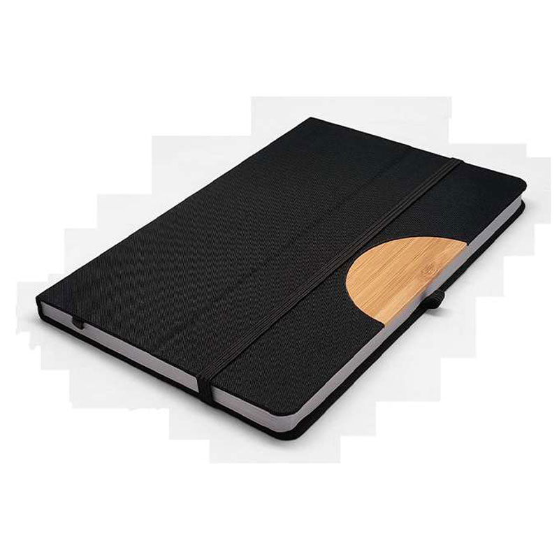 A5 Notebook with Foldable Phone Holder - Black CG0036