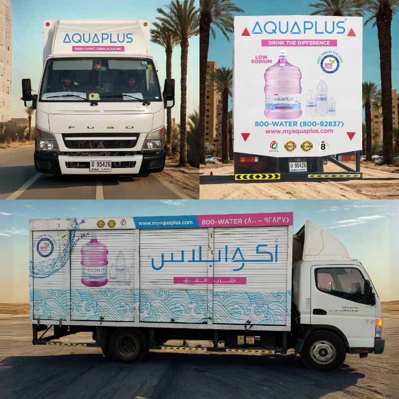Full Truck Wrap Vehicle Branding For Aqua Plus