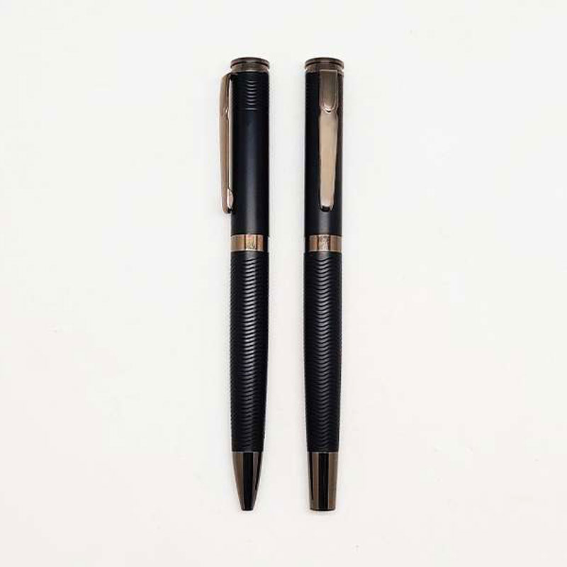 Metal Roller and Ball Pen Set – Black CG0043
