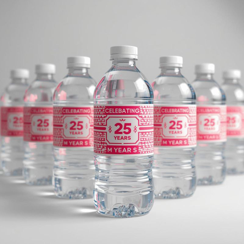 Custom Water Bottle Labels for Promotional Events in Dubai, UAE LB0005