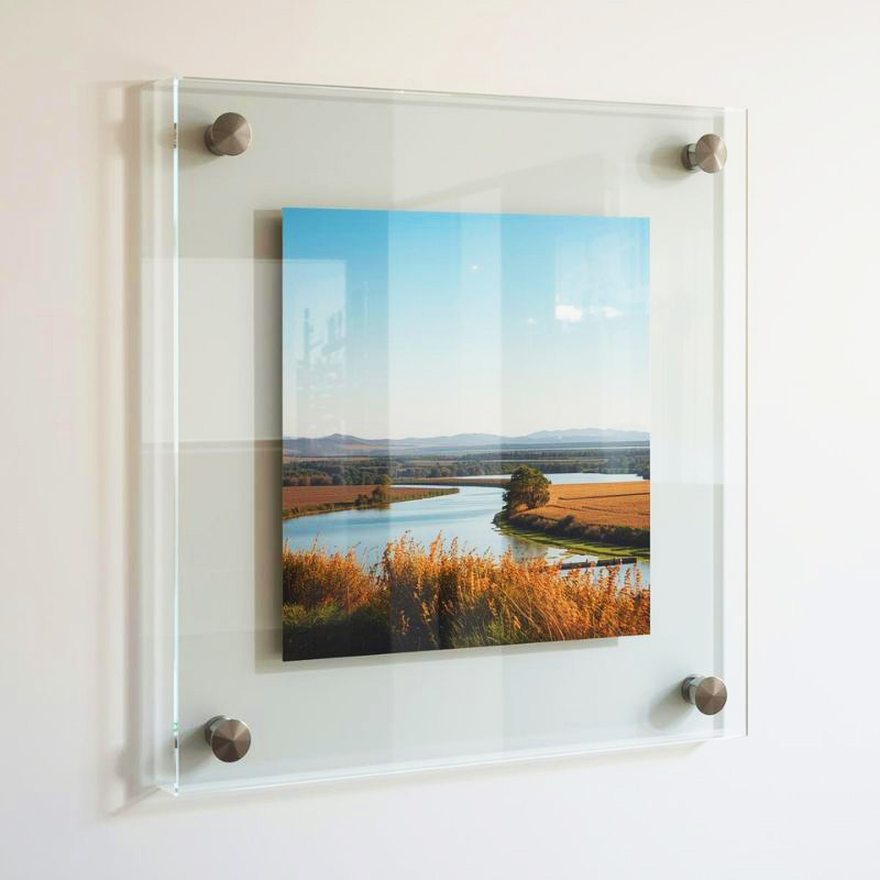 Acrylic Sandwich Frames with Spacers for Wall-Mounted Displays DP0032
