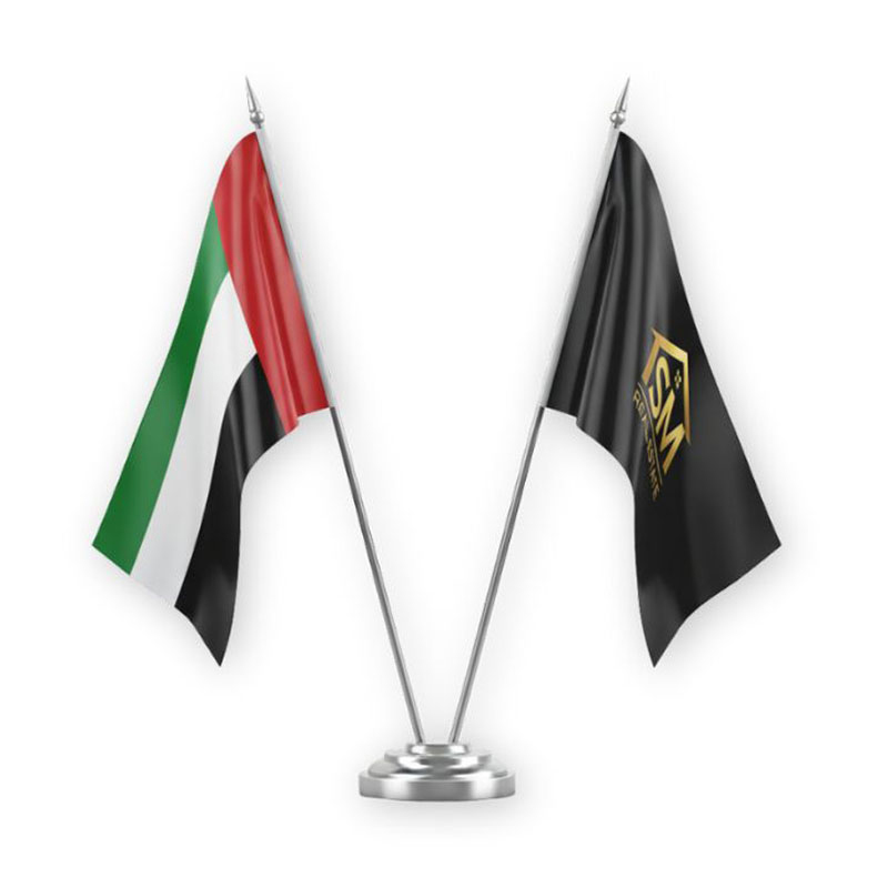 Custom Table Flag with Stand – Personalized Desk Flag for Office, Events, and Decorations DP0033