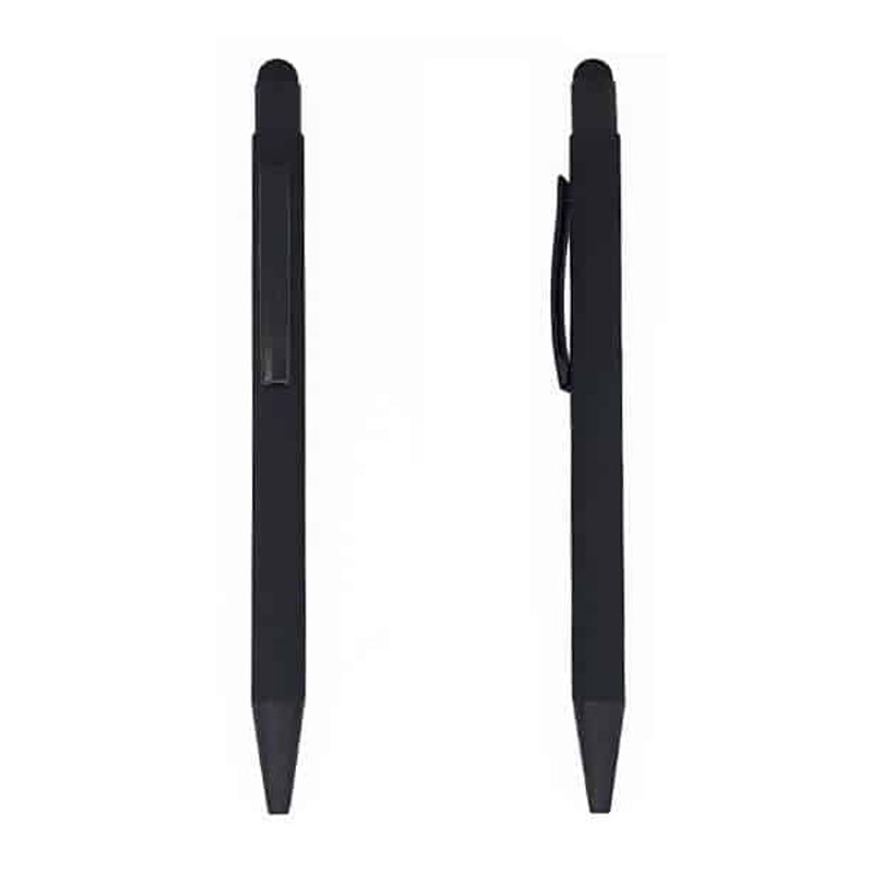 Ballpoint Pen with Stylus with Push Mechanism - Black CG0052