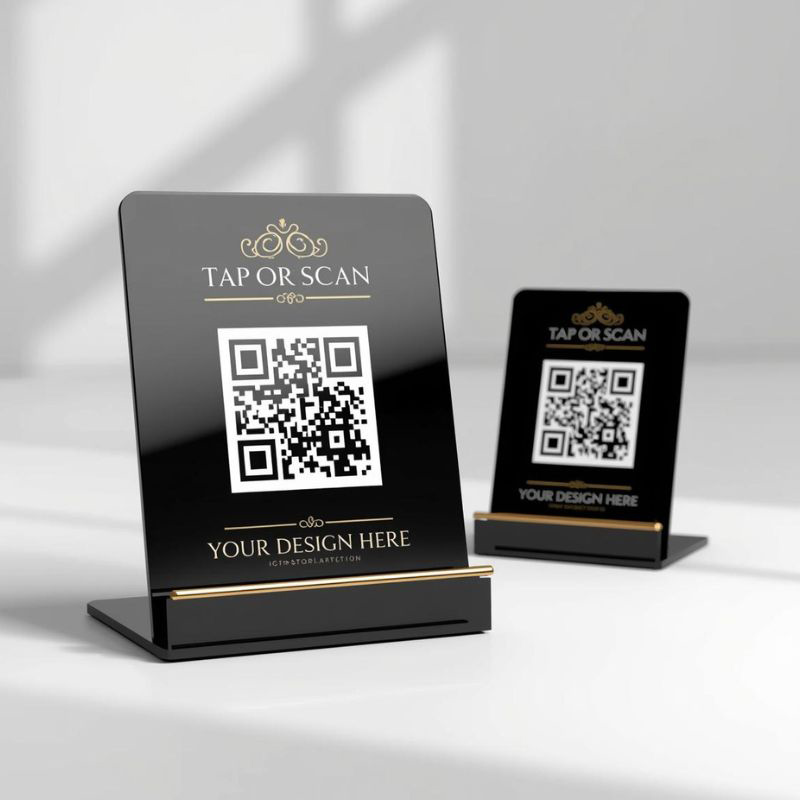 Custom QR Stands with NFC Chip DP0009