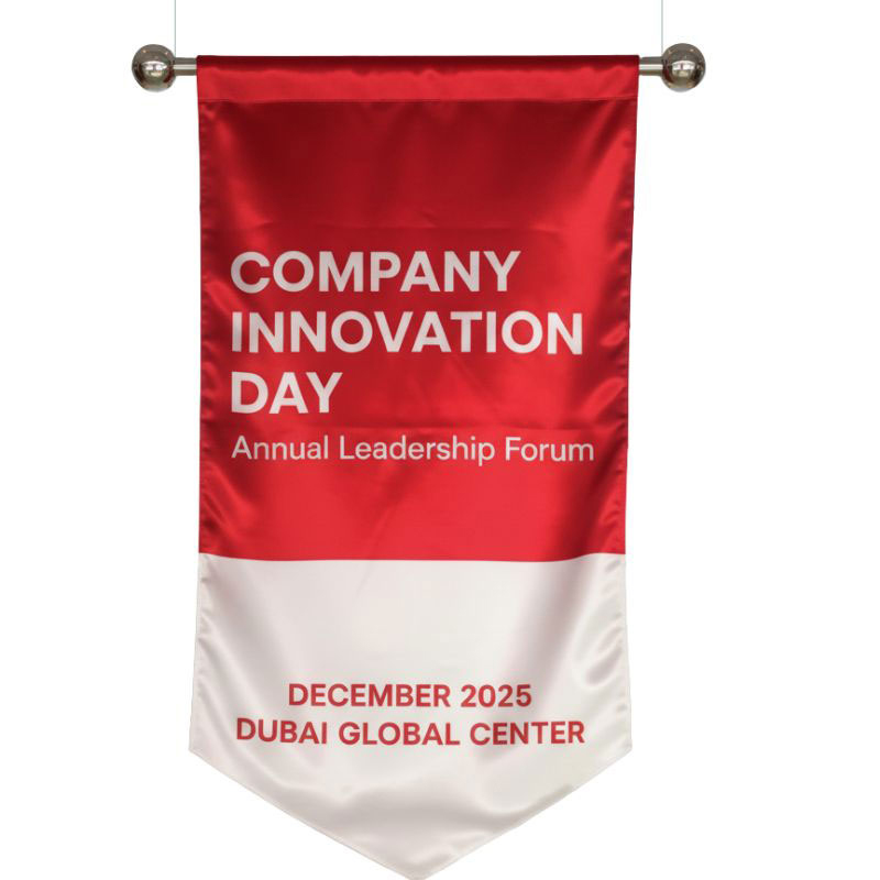 Custom Suspended Ceiling Flags – Hanging Flag Display for Events, Offices, Malls DP0034