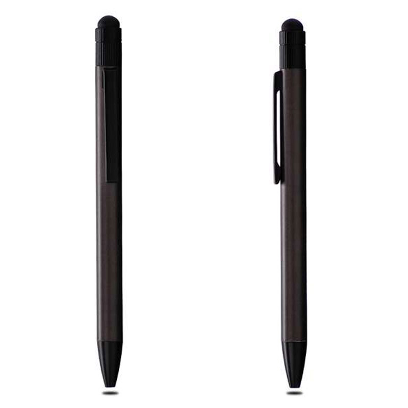 Gunmetal Twist-Action Ballpoint Pen with Stylus CG0080