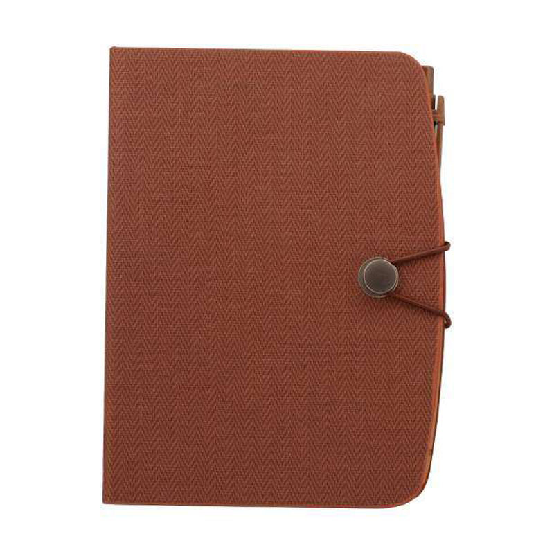 A6 Leatherette Notepad with Eco Pen – Brown CG0085