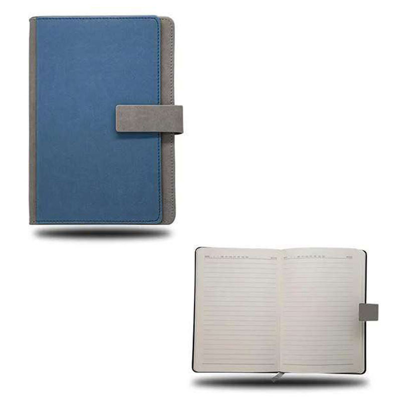 Dual Cover A5 Notebook with Magnetic Closure - Blue & Grey CG0091