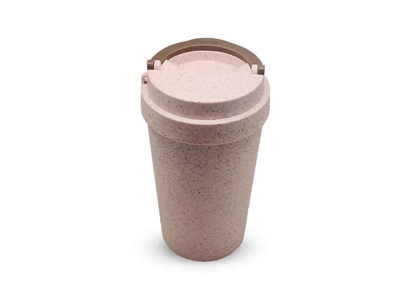 Biodegradable Wheat Fibre Cup with Handle – 400ml - Peach CG0310