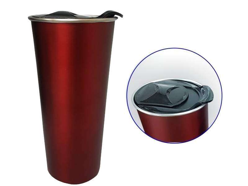 Double-Walled Stainless Steel Mug – 475ml - Red CG0311