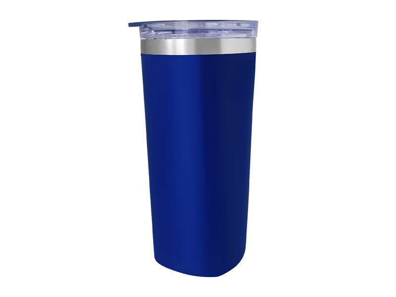 Stainless Steel Tumbler with Straw and Sliding Lid – 630ml - Blue CG0297