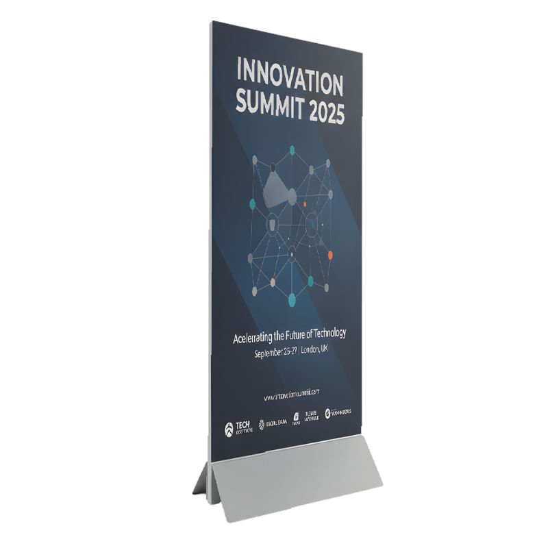 M-Shaped Metal Stand with Double-Sided Foam Board Branding DP0038